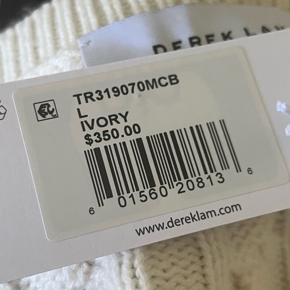 Derek Lam 10 Crosby Yuna Cable Knit Wool Vest in Ivory NWT Large - Picture 10 of 11